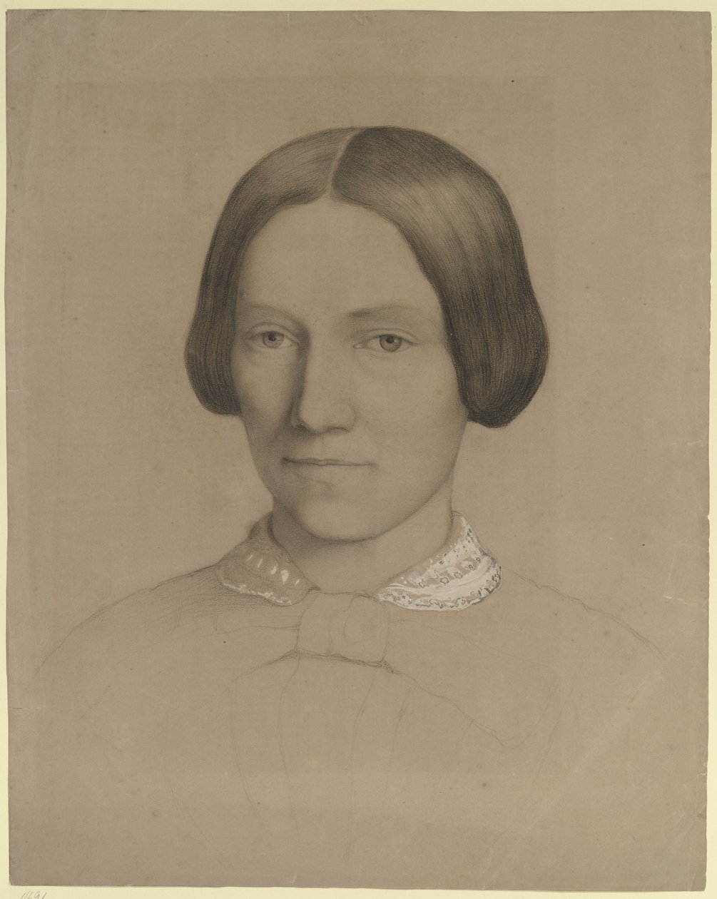 Portrett av Emilie Scholderer, kunstnerens mor, en face av Otto Scholderer