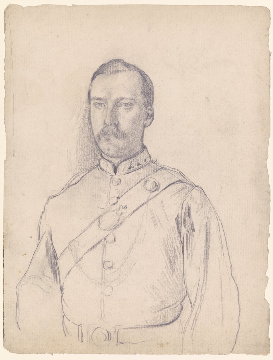 Portrett av en mann i uniform, halvfigur av Otto Scholderer