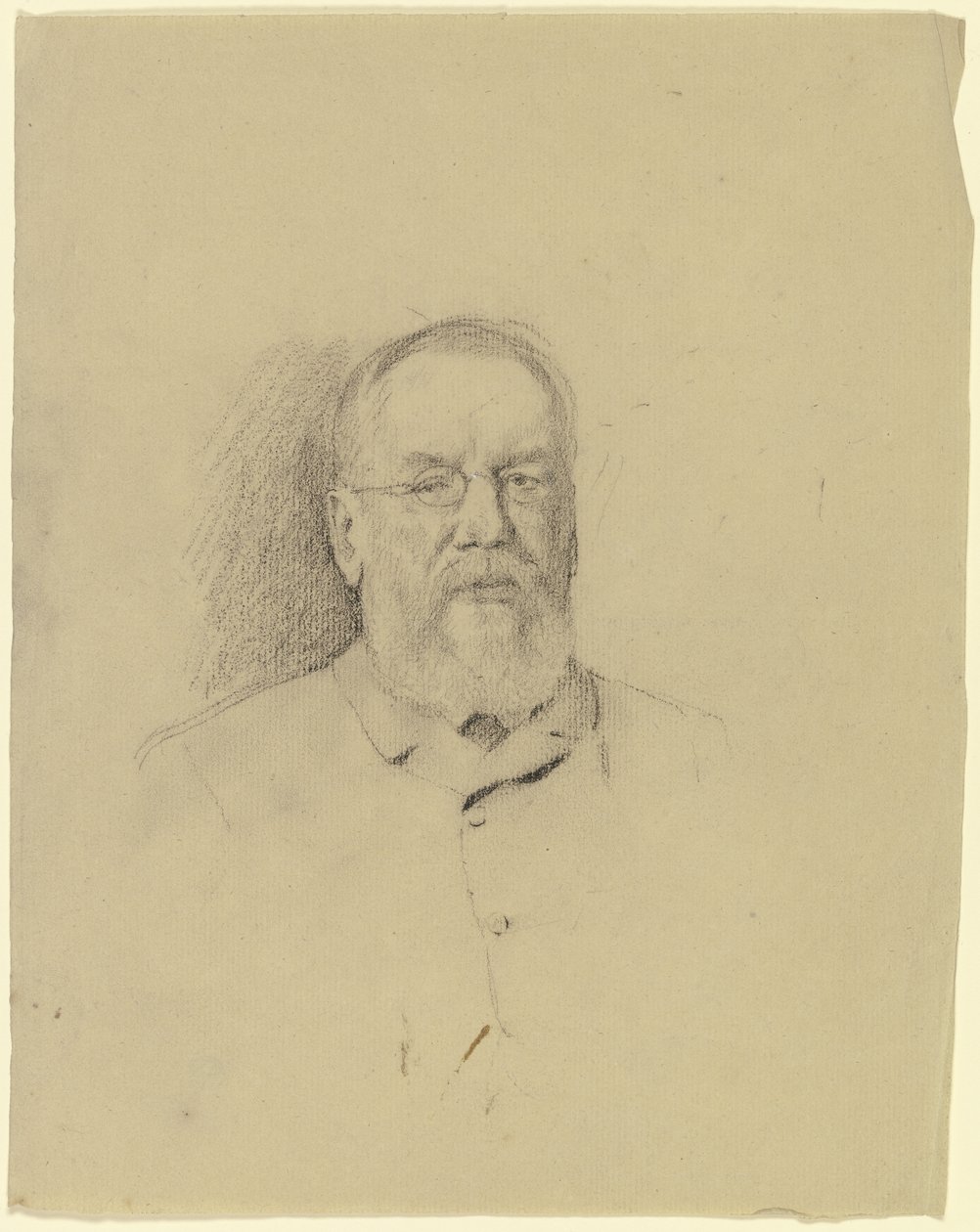Portrett av en eldre mann med briller av Otto Scholderer