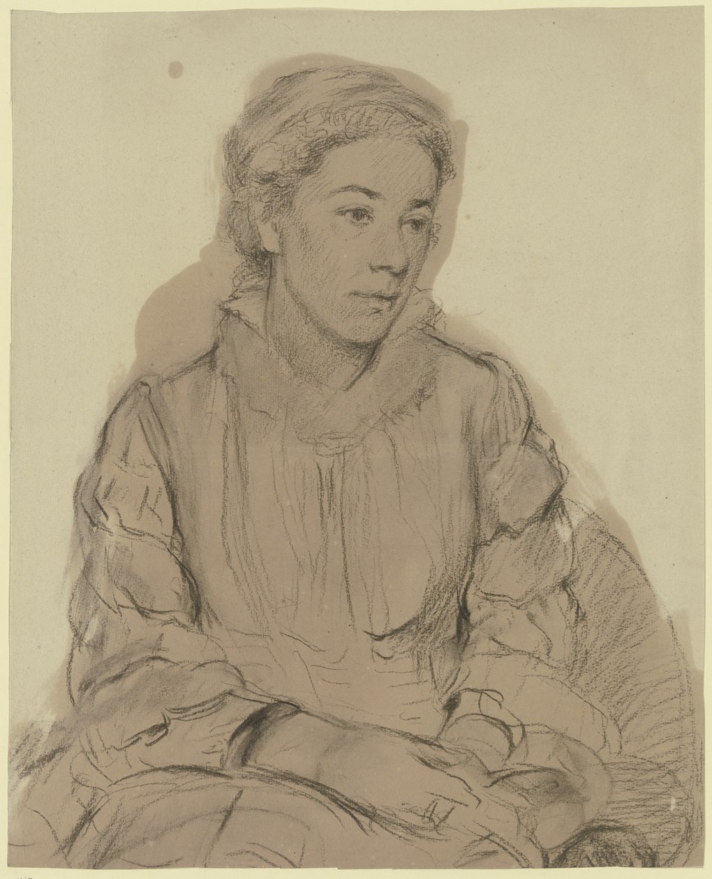 Portrett av en ung pike av Otto Scholderer