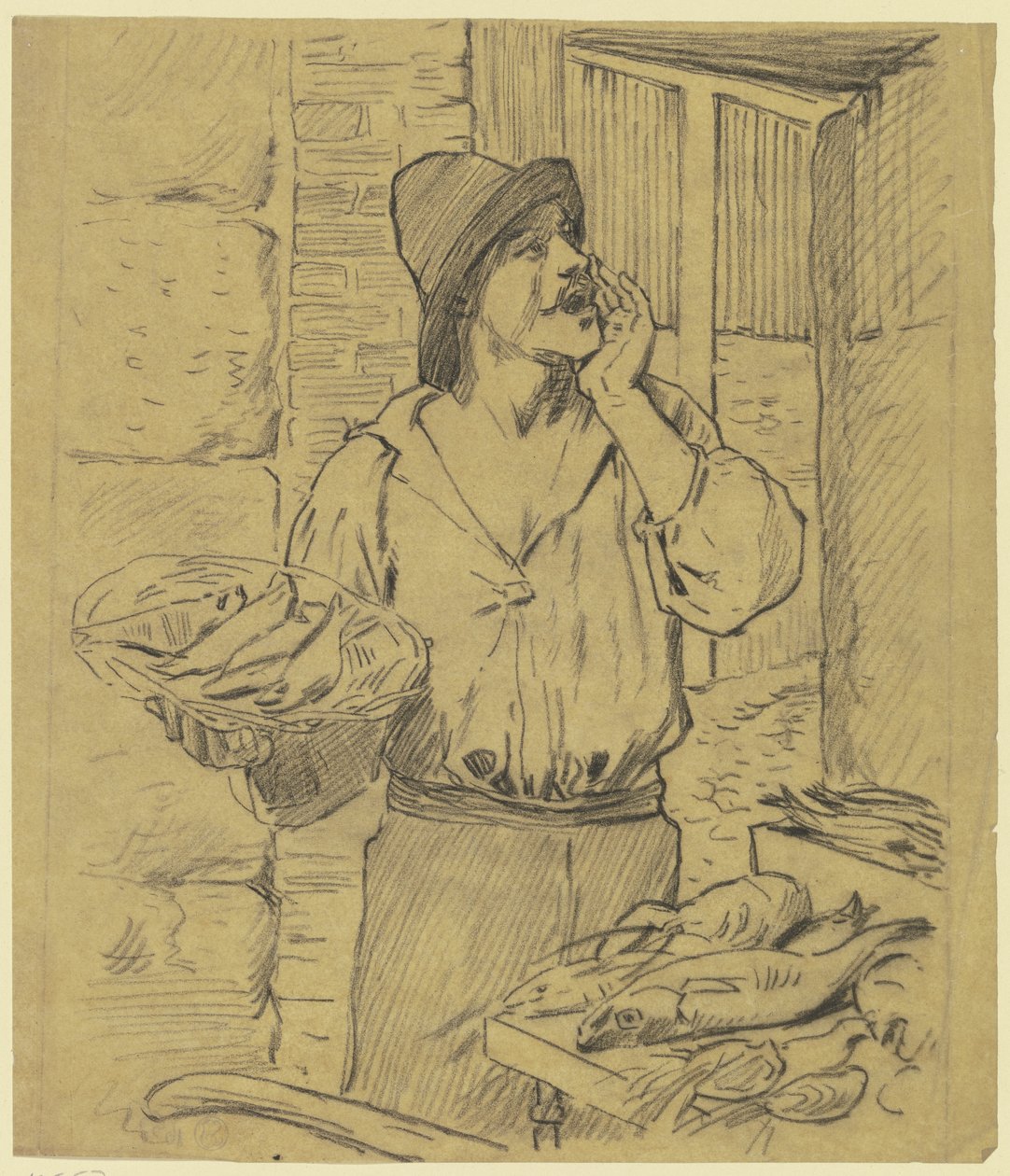 Fiskehandler av Otto Scholderer
