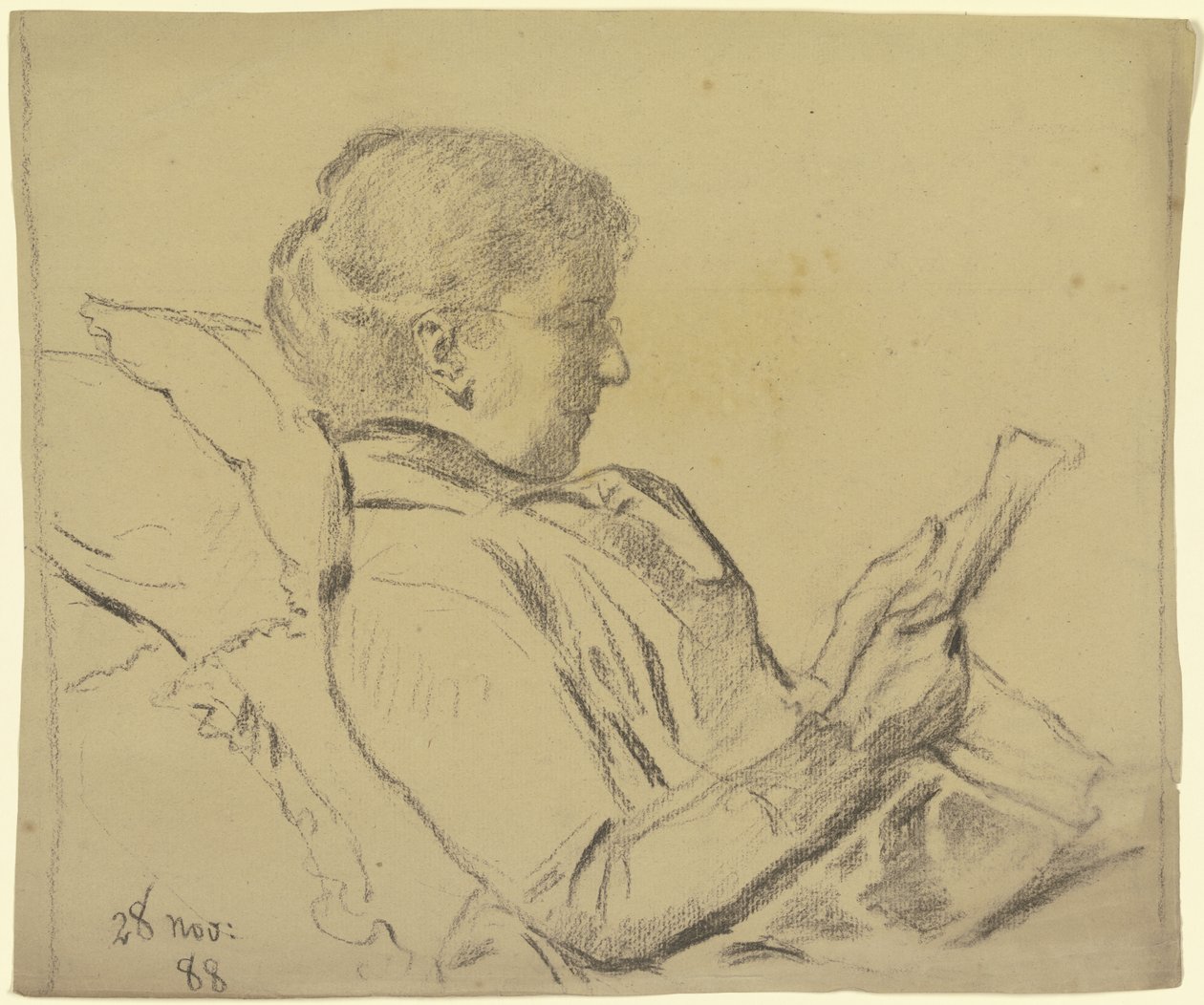 Luise Scholderer leser avis av Otto Scholderer