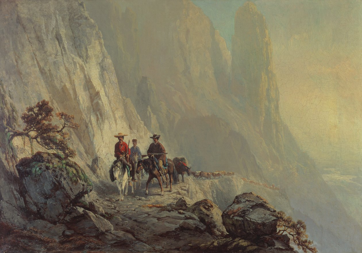 Langs fjellkanten, 1870 av Otto Sommer