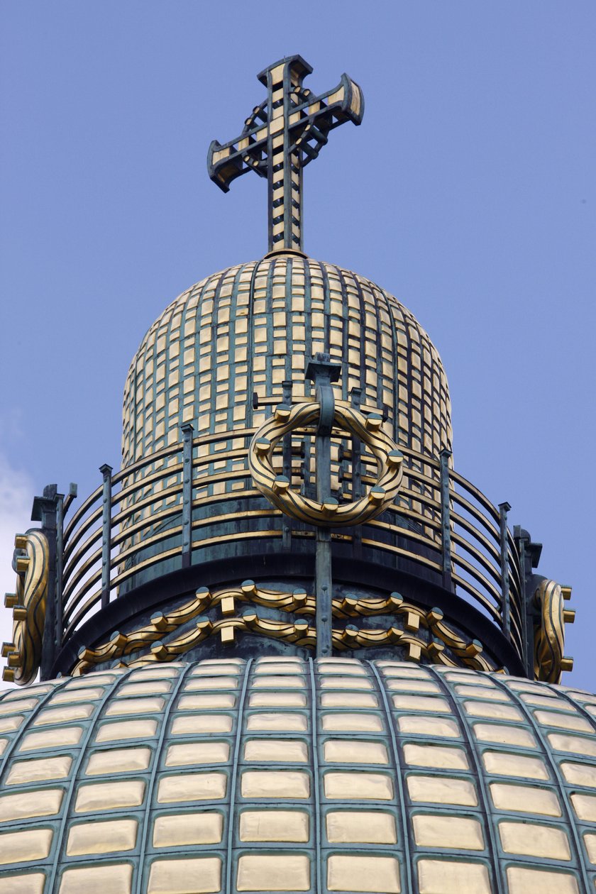 Am Steinhof (St Leopold-kirken) - kirkekuppel, Wien, Østerrike (bilde) av Otto Wagner