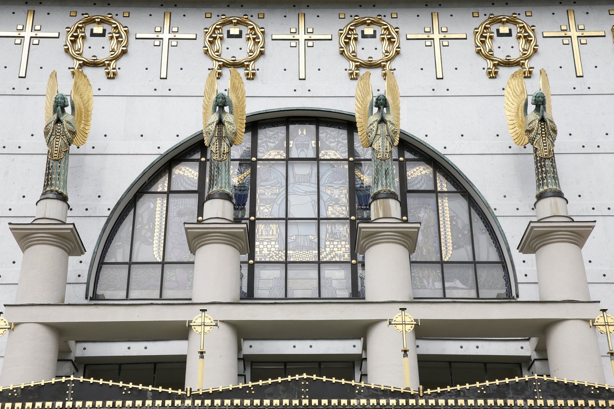 Am Steinhof kirke (kirke Leopld) designet av Otto Wagner, Wien, Østerrike (bilde) av Otto Wagner