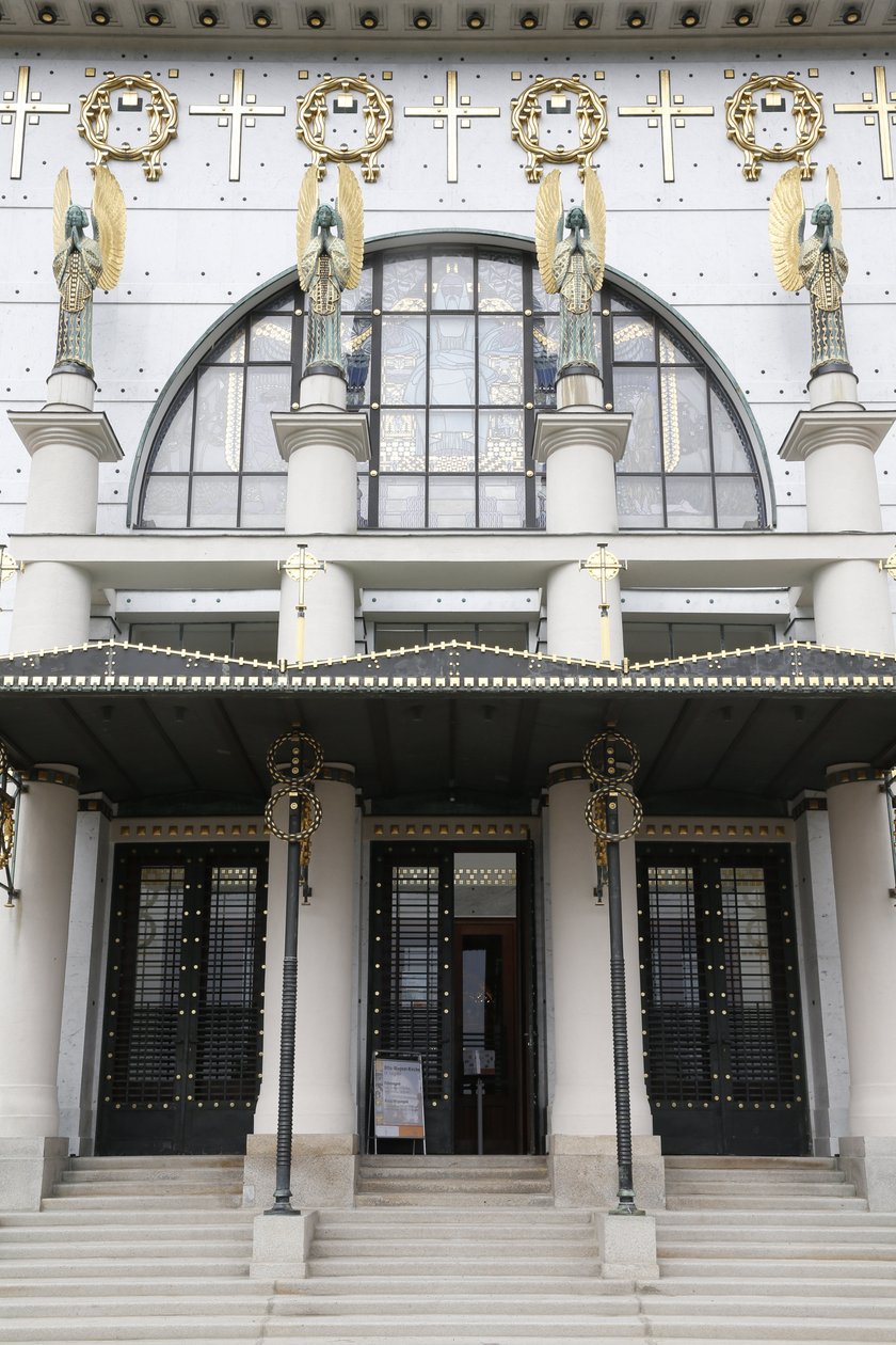 Am Steinhof kirke (kirke Leopld) designet av Otto Wagner, Wien, Østerrike (bilde) av Otto Wagner