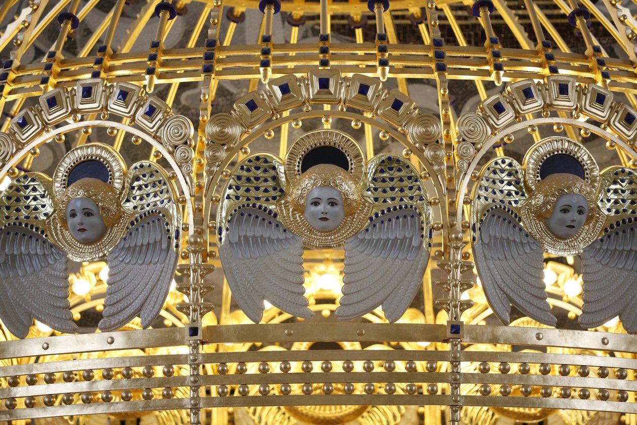 Angel Am Steinhof kirke (kirke Leopld), Wien, Østerrike (bilde) av Otto Wagner
