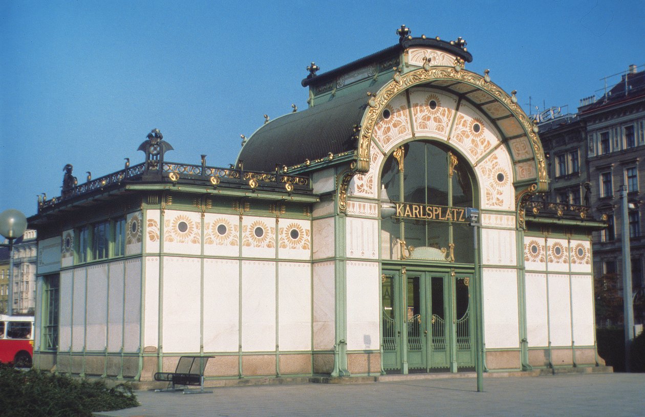 Karlsplatz Stadtbahn, designet av Otto Wagner (1841-1918) av Otto Wagner