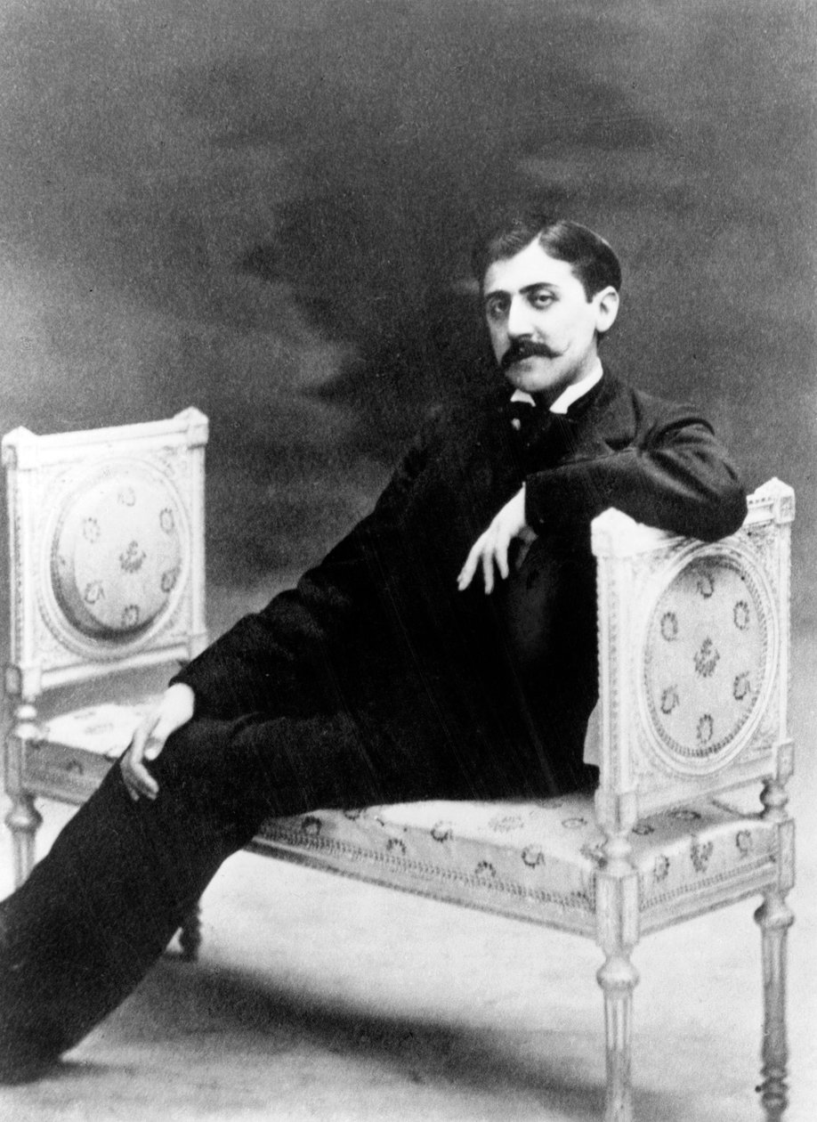 Fransk forfatter Marcel Proust (1871-1922) ca. 1895, foto av Otto Wegener (s/hvitt foto) av Otto Wegener