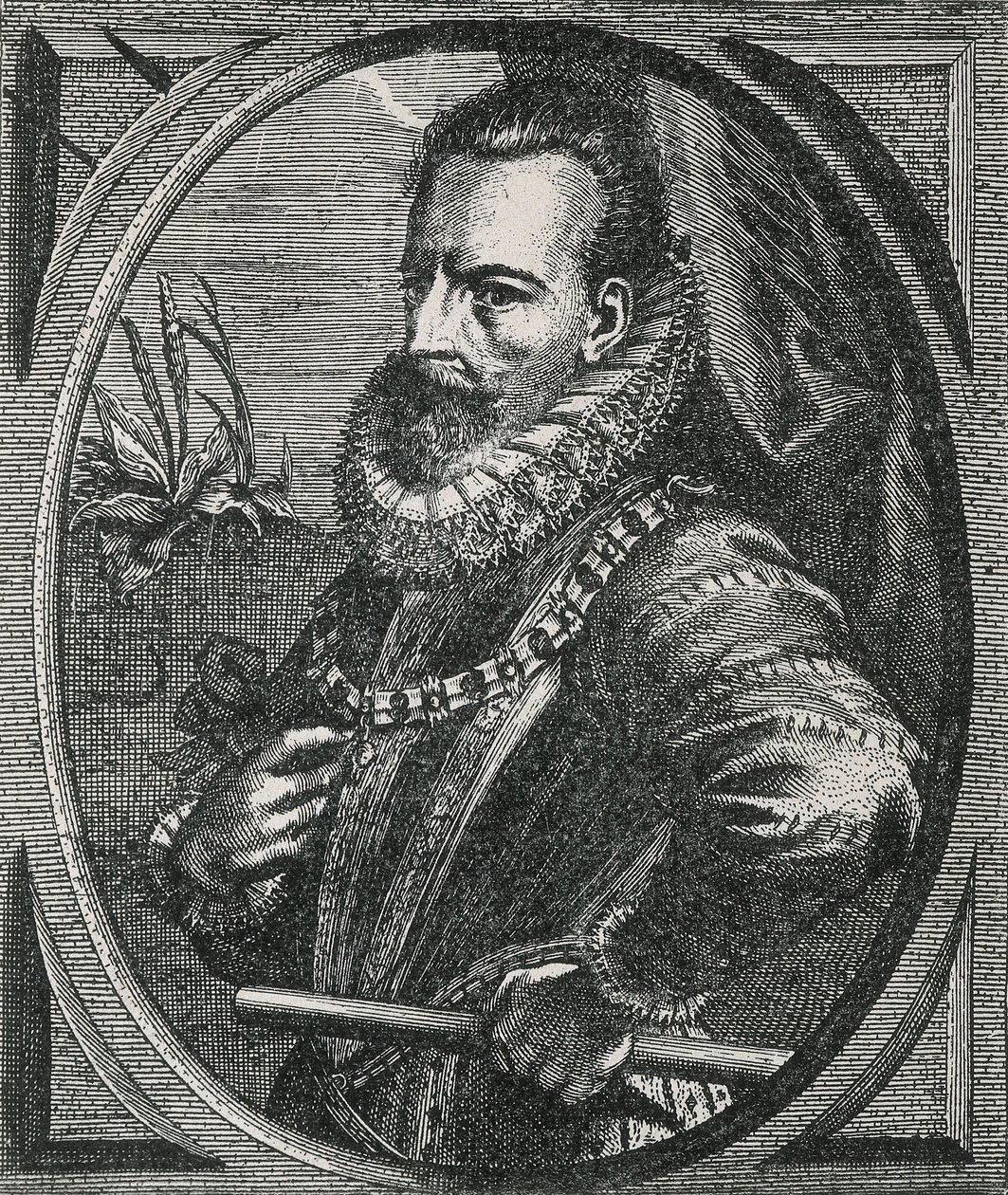 Portrett av condottiere Alexander (Alessandro) Farnese, hertug av Parma, guvernør i de lave landene (1545-1592), etter Otto van Veen (1556-1629) (gravering) av Otto van Veen