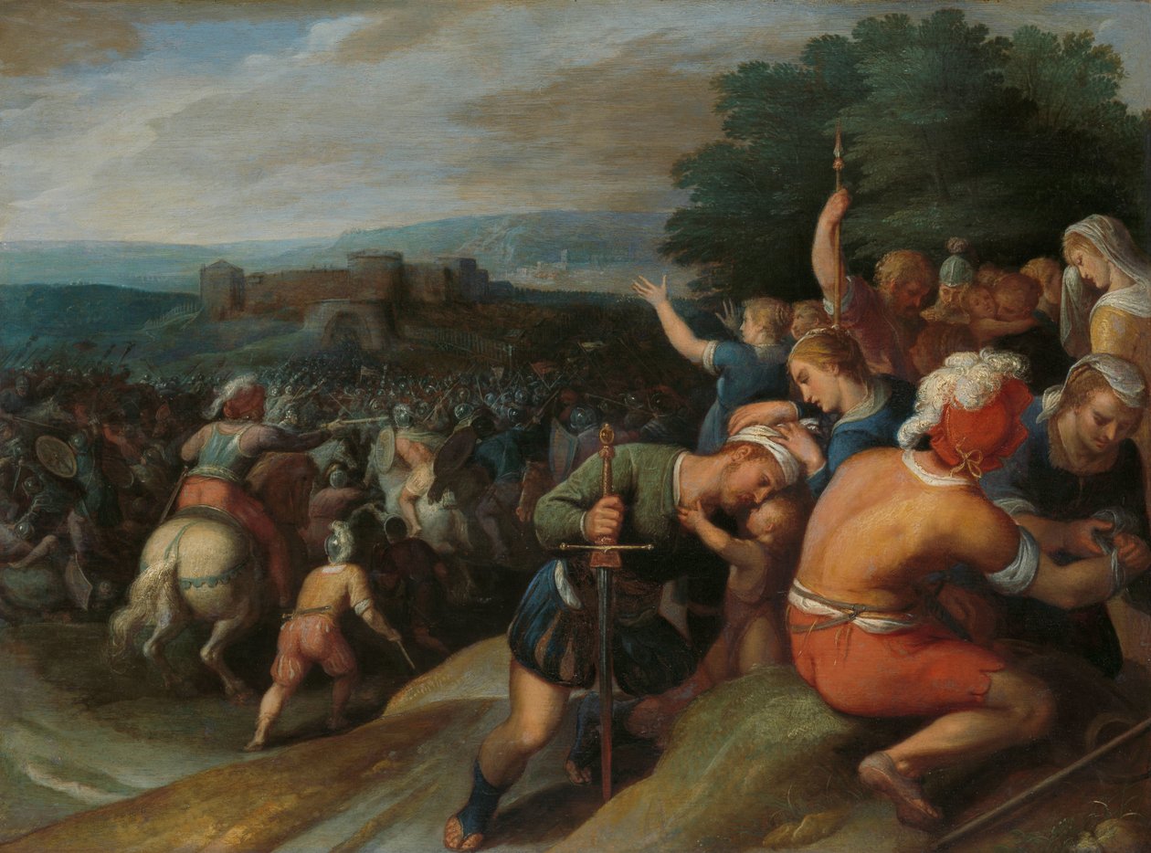 Bataverne omgir romerne ved Vetera Claudius Civilis blokkerer romerne i Vetera Castra en av en serie på tolv om batavernes opprør mot romerne av Otto van Veen