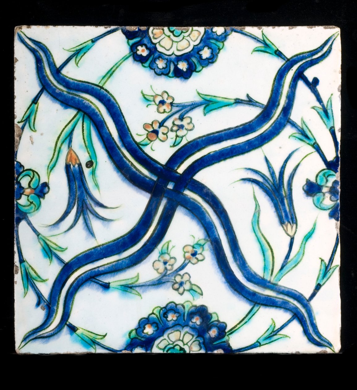 En osmansk Tekfur-keramisk flis fra 1600-tallet av Ottoman School