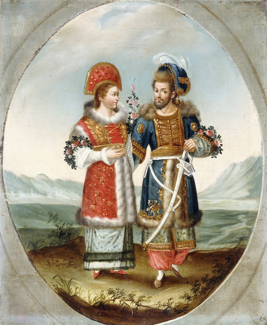 Et eksotisk par, tidlig på 1800-tallet av Ottoman School