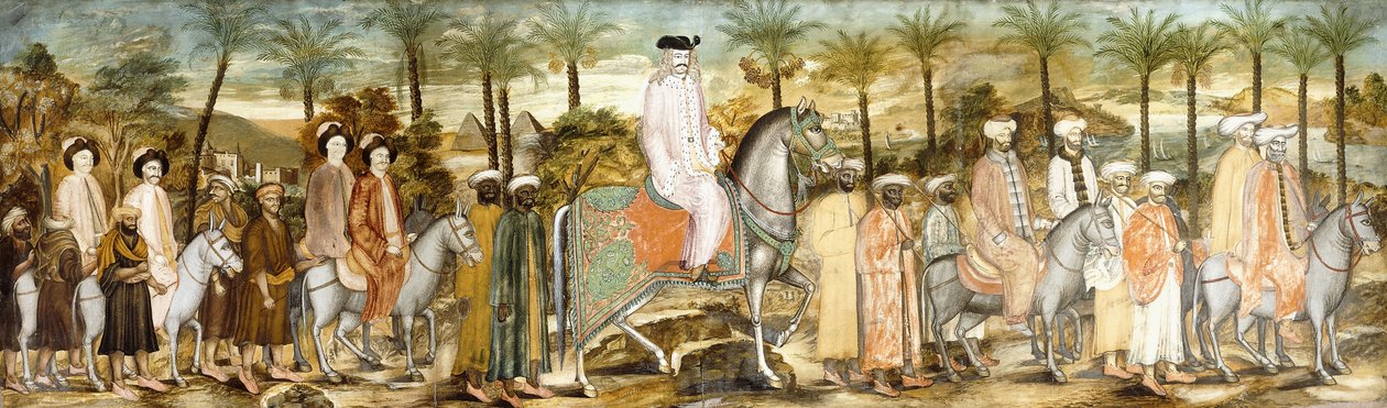 European Gentlemen in Procession of Orientals, ca. 1720 av Ottoman School