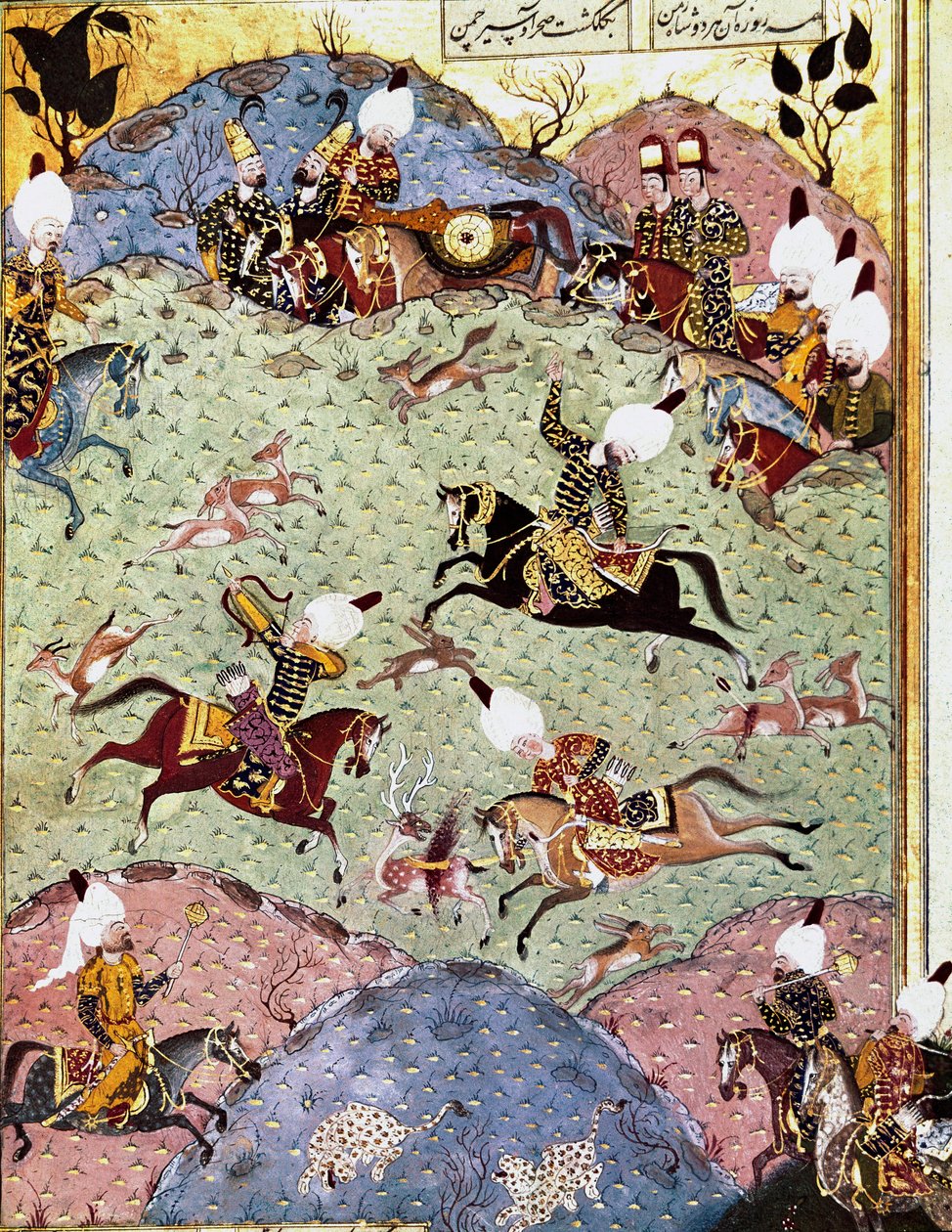 Den osmanske keiseren Soliman (Suleyman) I the Magnificent (1494-1566) på jakt etter miniatyr fra 