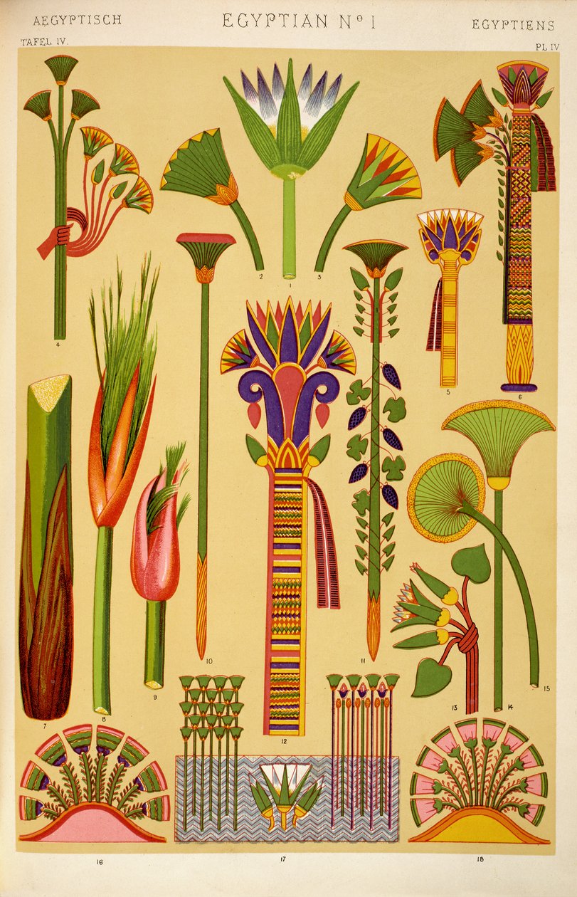 Egyptisk ornament fra Ch II, plate IV av 