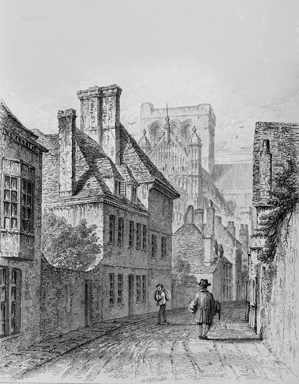 Colebrook Street Winchester, ca. 1830 av Owen Brown Carter