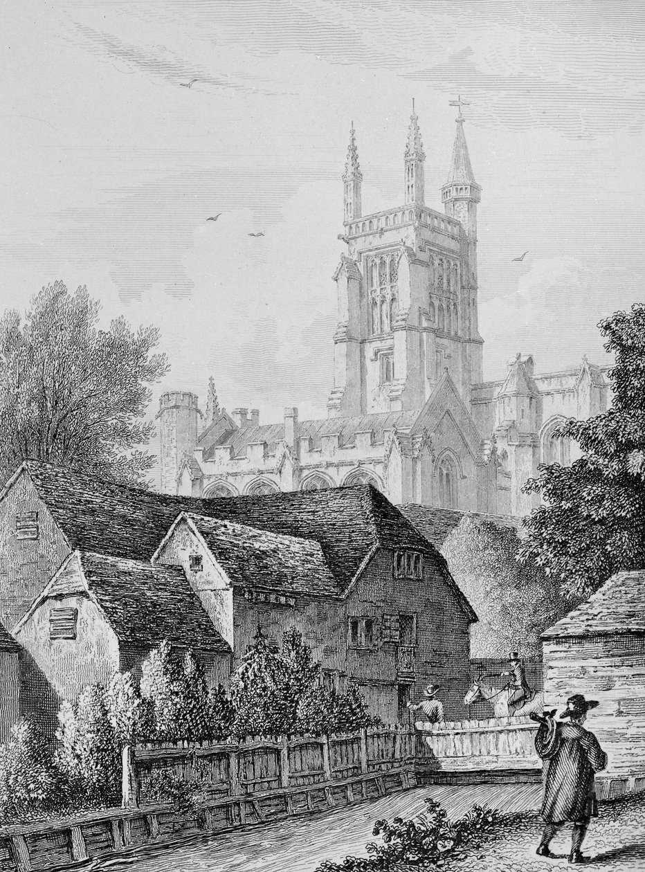 College Tower, Library and Mill Winchester, ca. 1830 av Owen Brown Carter