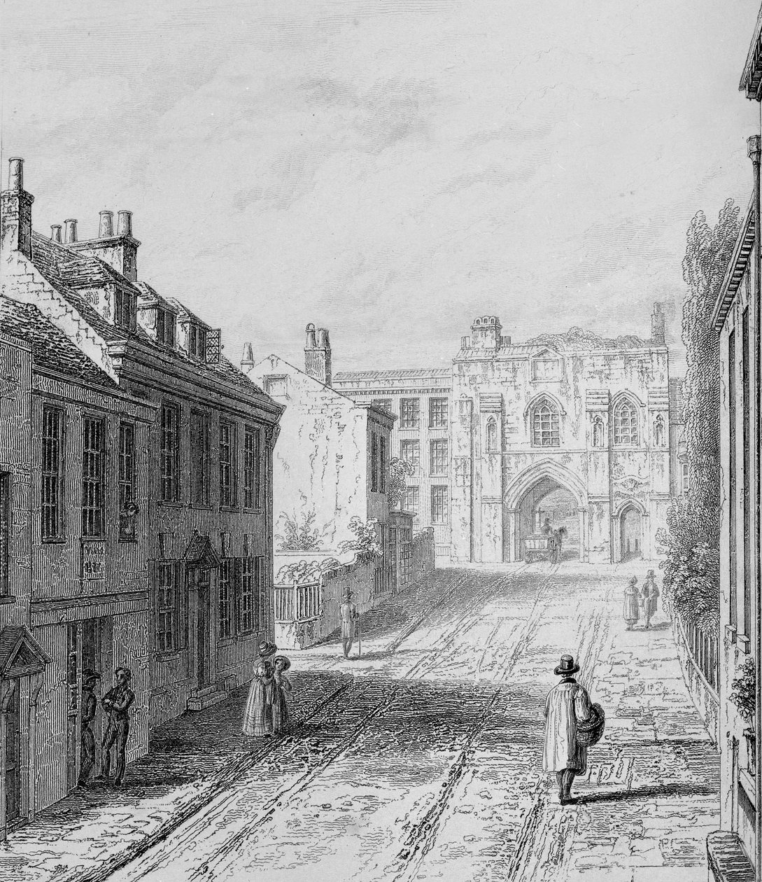 West Gate Winchester ser mot vest, ca. 1830 av Owen Brown Carter