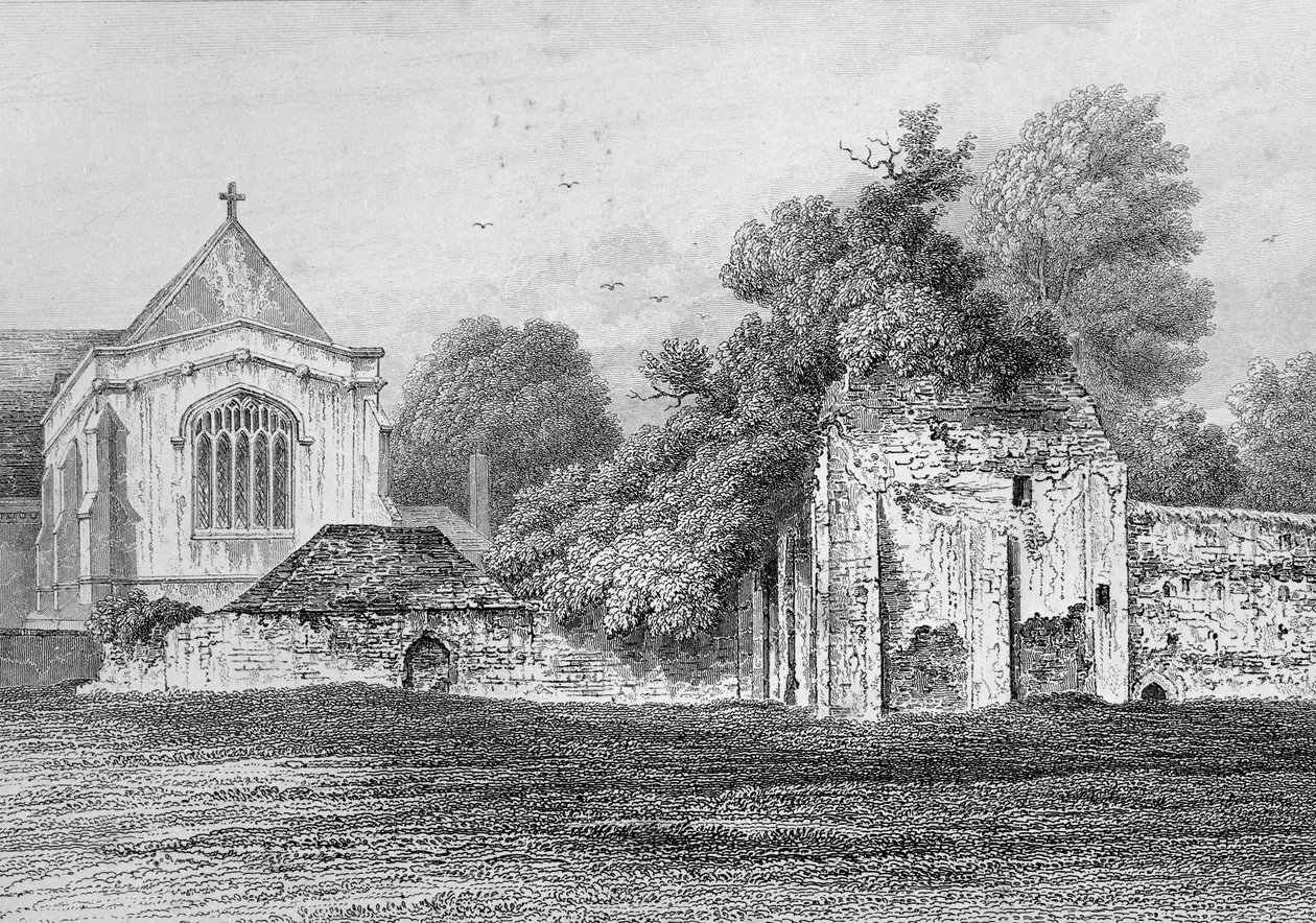 Wolvesey Castle Winchester, ca. 1830 av Owen Brown Carter