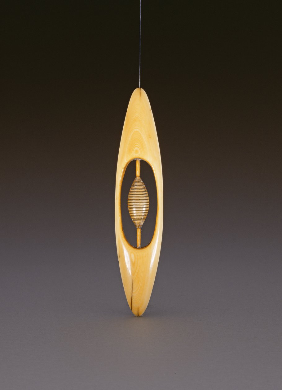 Netsuke som viser en veveskyttel, ca. 1860 (se også 208396) av Ozaki Kokusai
