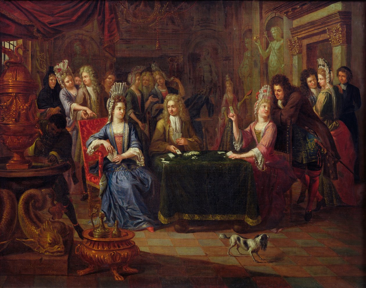 Kortspillerne, 1699 av P. Bergaigne