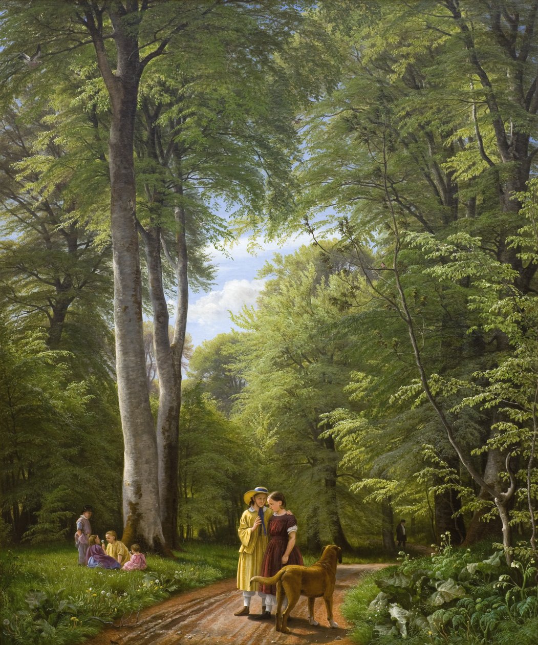 En bøkeskog i mai nær Iselingen Manor, Sjælland av P.C. Skovgaard