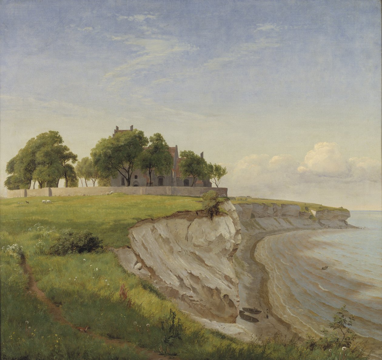 Højerup kirke på Stevns klipper, Sjælland av P.C. Skovgaard