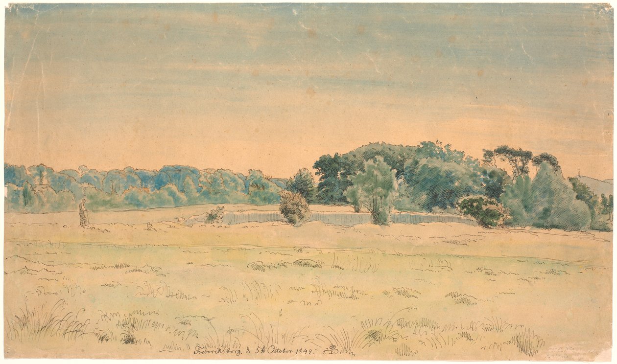 Landskap fra Frederiksborg. av P.C. Skovgaard