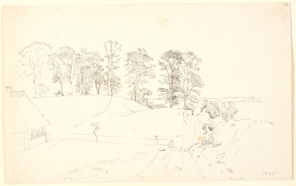 Landskap med trær. av P.C. Skovgaard