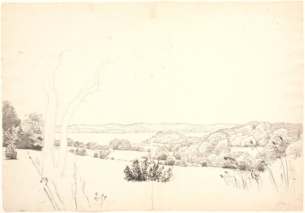 Landskap med utsikt over Skarritsjøen. av P.C. Skovgaard