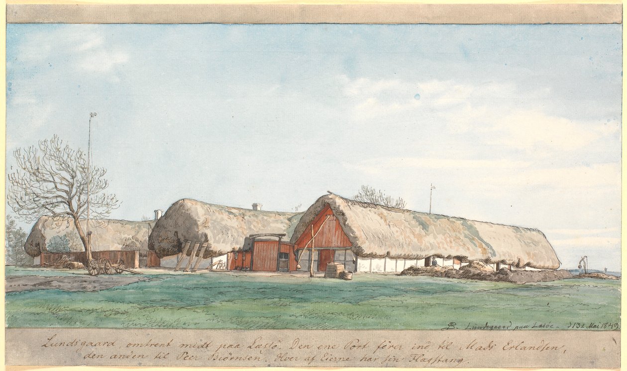 Lundsgaard omtrent midt i Læssø. av P.C. Skovgaard