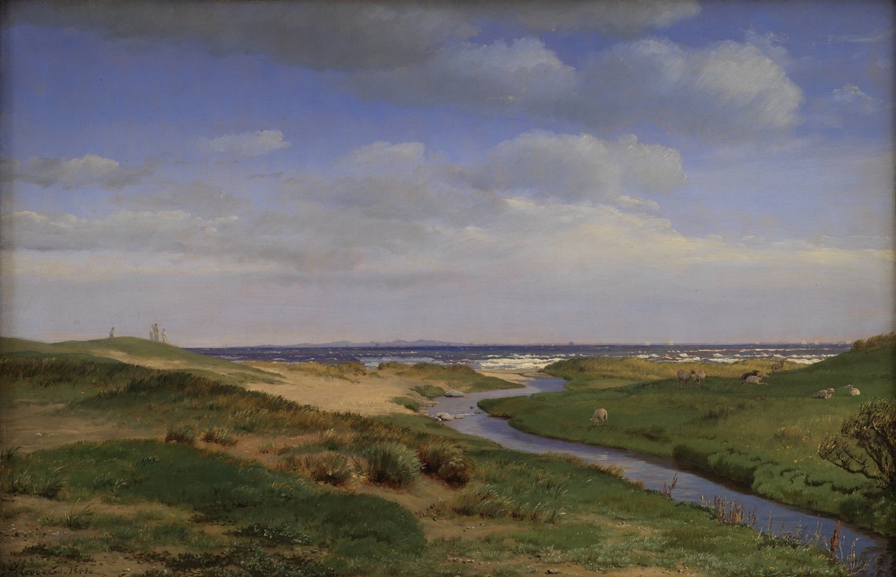 Utsikt over Nordkysten av Sjælland ved Dronningmølle av P.C. Skovgaard