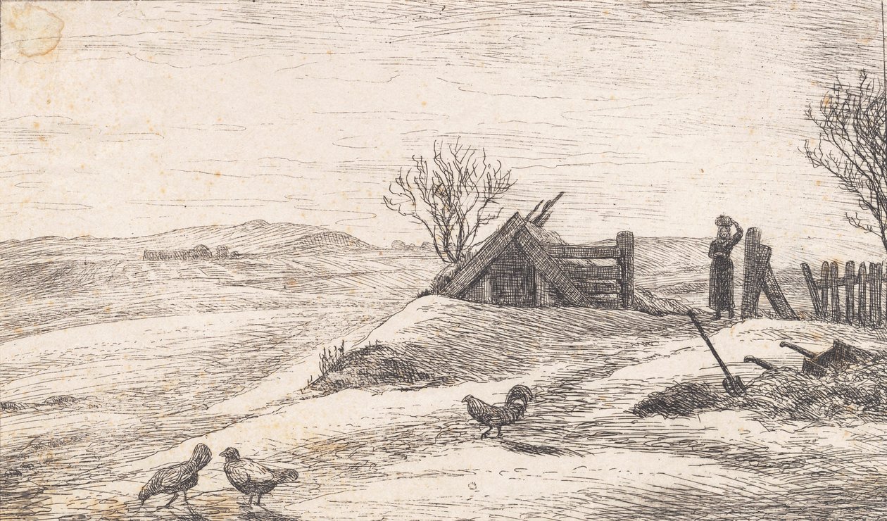 Vinterlandskap nær Vejby av P.C. Skovgaard