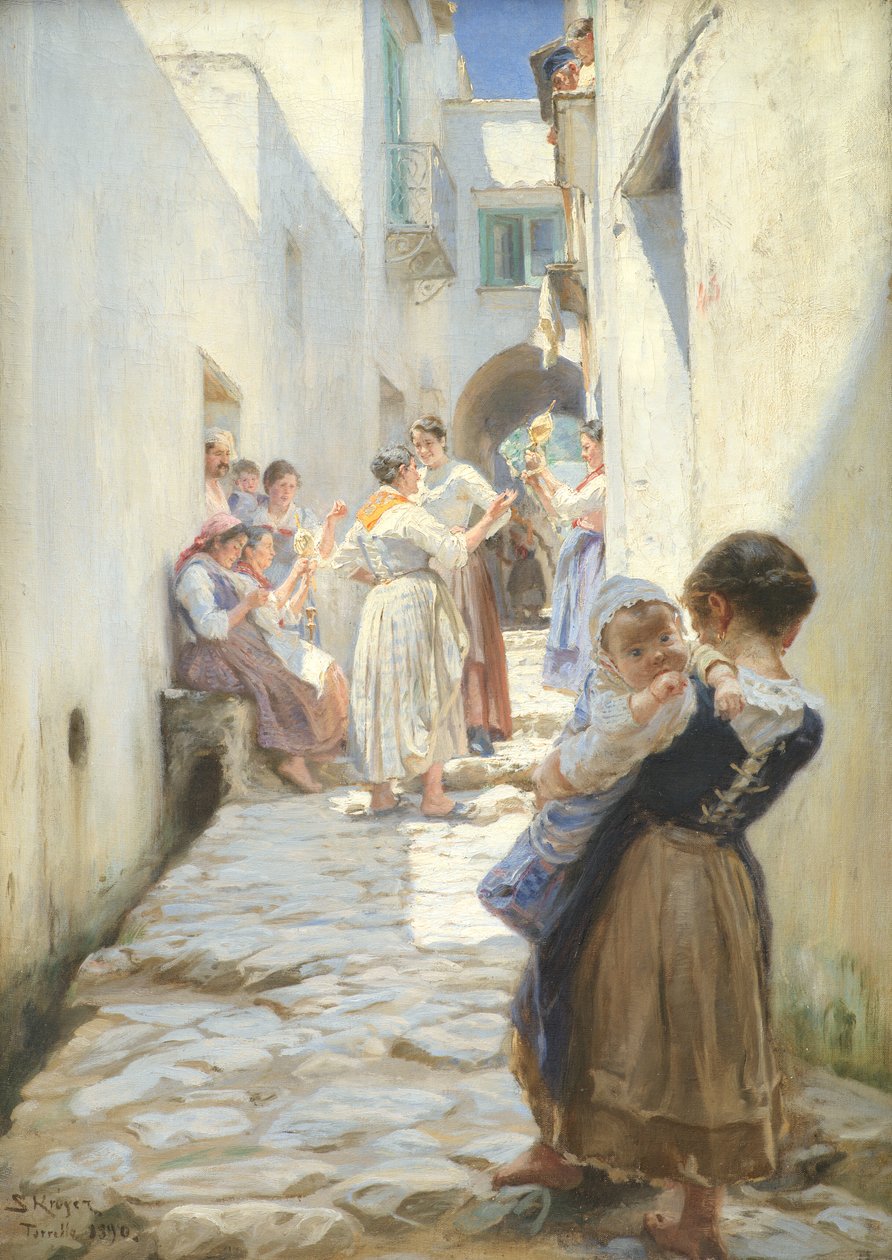 En gate i Torello, Italia av Peder Severin Krøyer