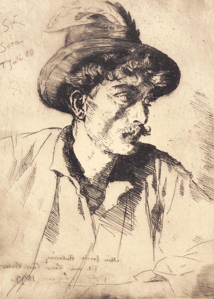 italiensk gårdsarbeider. Sora av Peder Severin Krøyer
