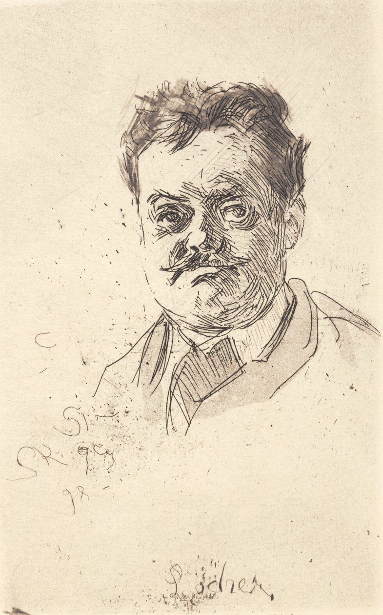 Portrett av Carl Locher, ett ansikt av Peder Severin Krøyer