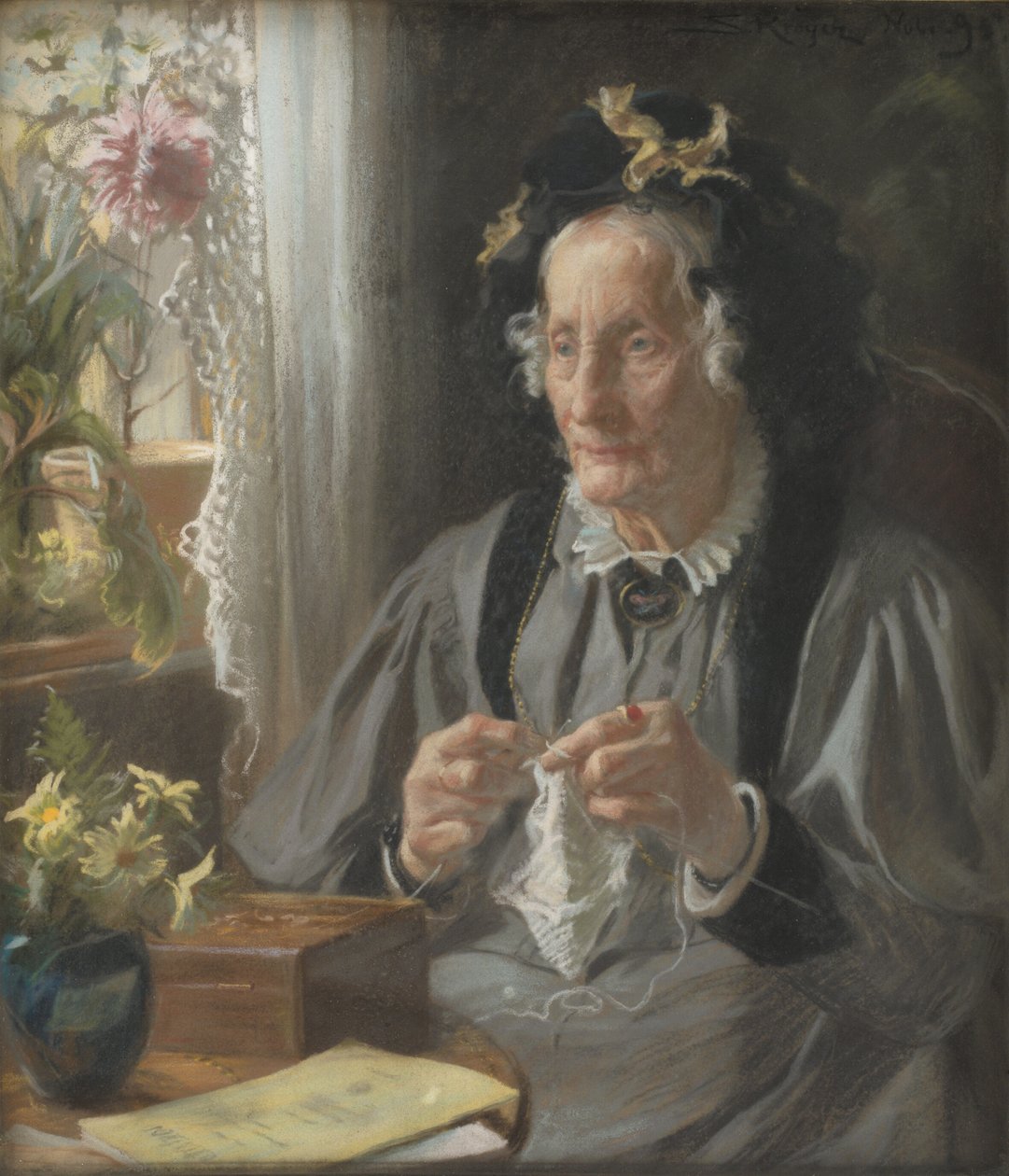 Portrett av konferanserådmann S.A. Casse f. Engelbreth av Peder Severin Krøyer