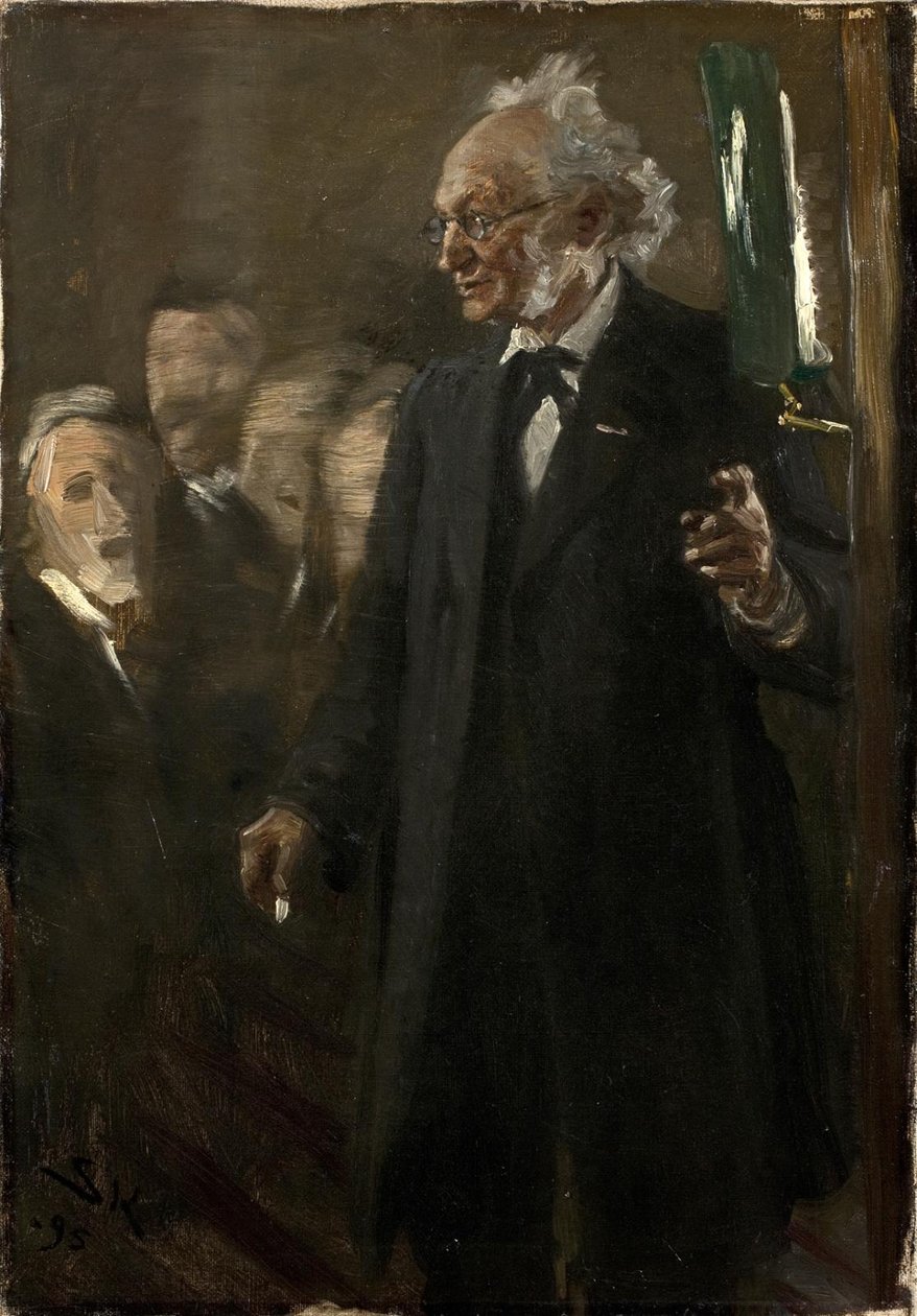 Professor i zoologi, Japetus Steenstrup holder foredrag av Peder Severin Krøyer