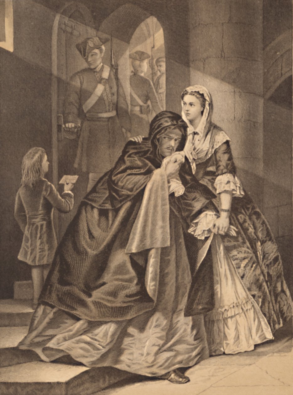 'The Escape of Lord Nithsdale from the Tower, 1716', 1886 av P Fraenkel