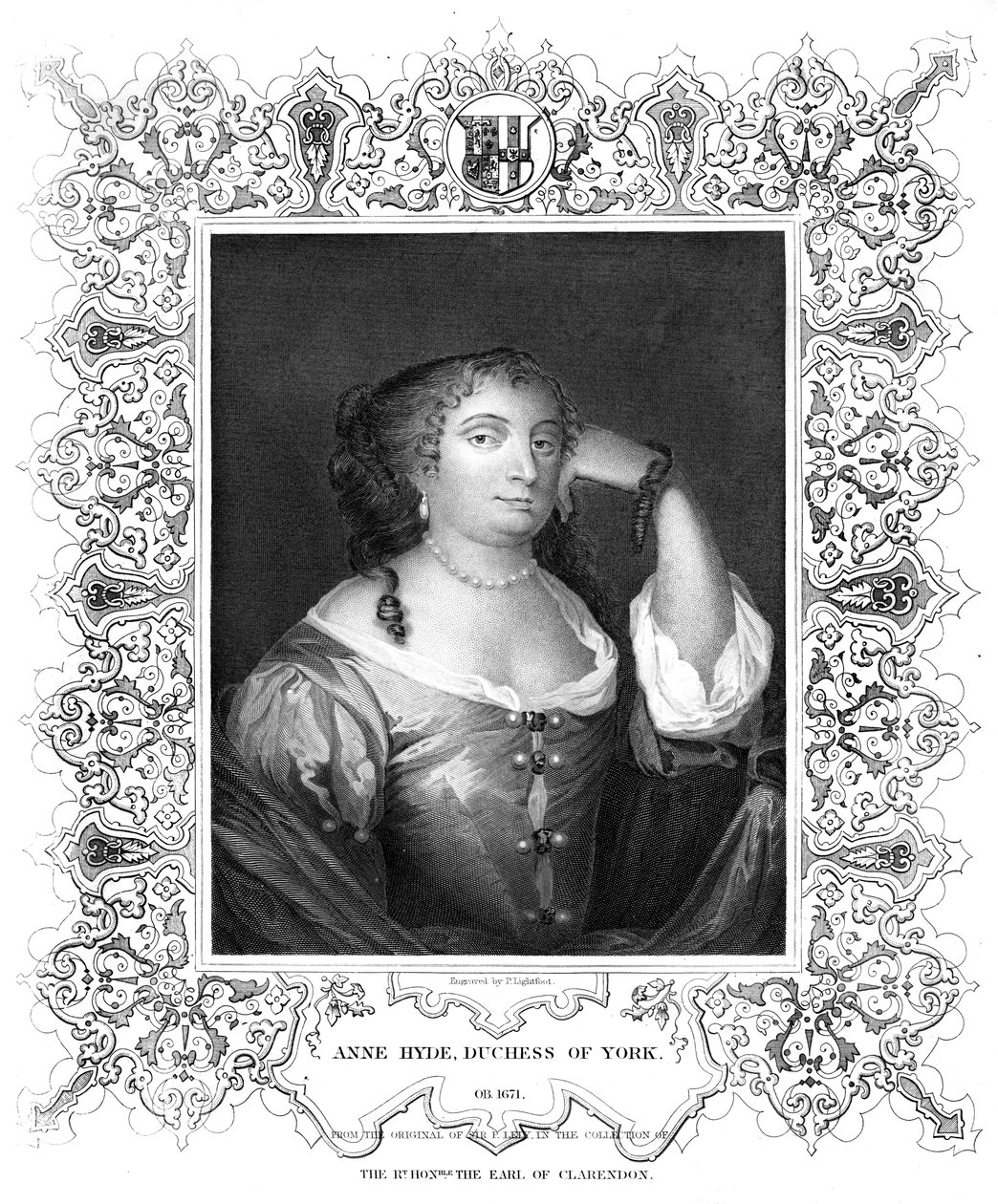 Anne Hyde, hertuginne av York. av P. Lightfoot