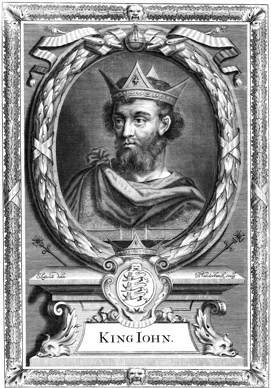 Kong John av England, c1600-tallet. av P. Vanderbanck