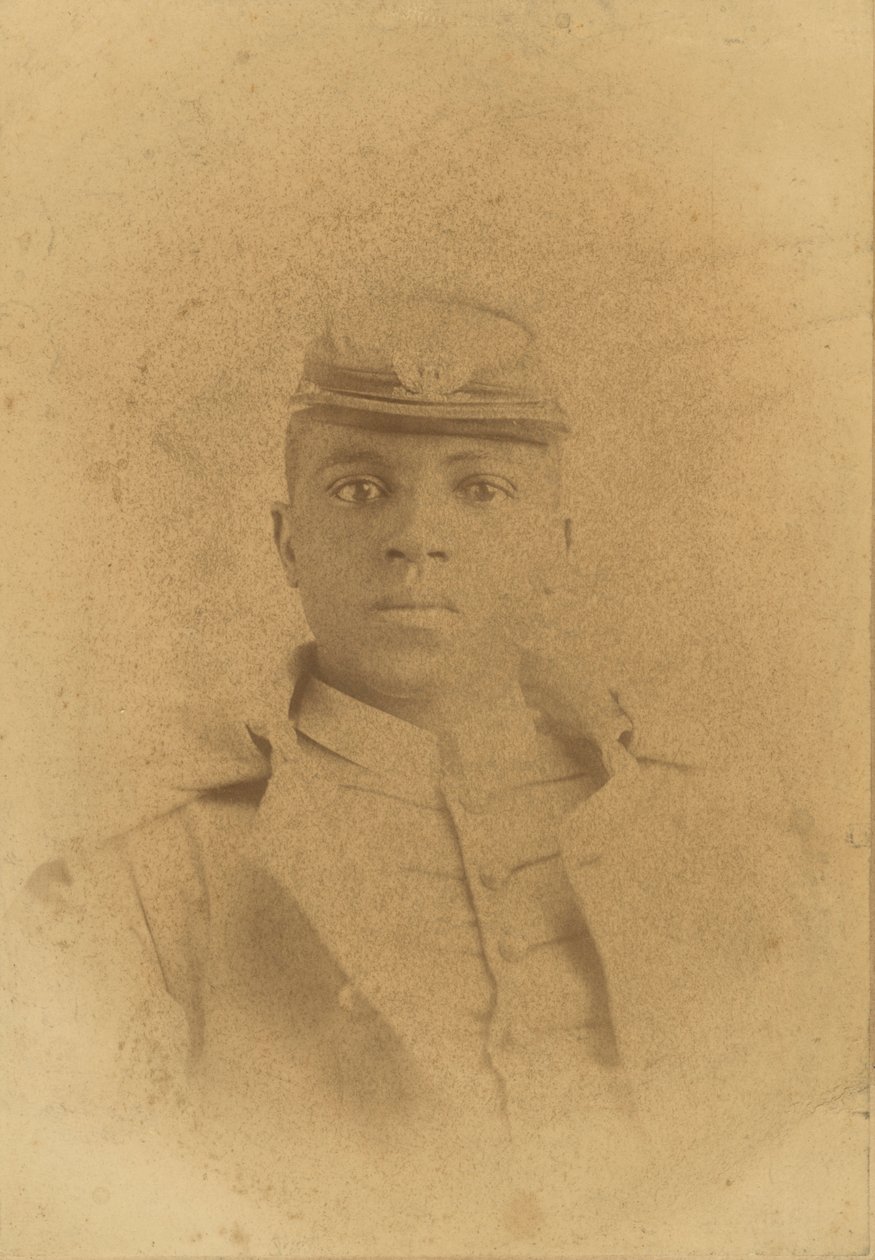 Skapkort av oberst Charles Young som kadett ved West Point, 1889. av Pach Bros