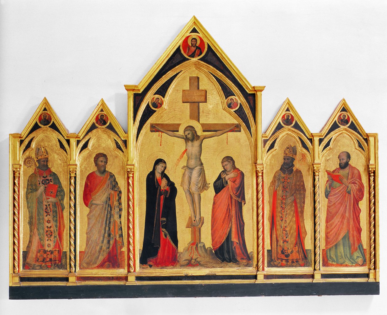Crucifixion with Saints, 1310 (tempera på panel) av Pacino di Buonaguida