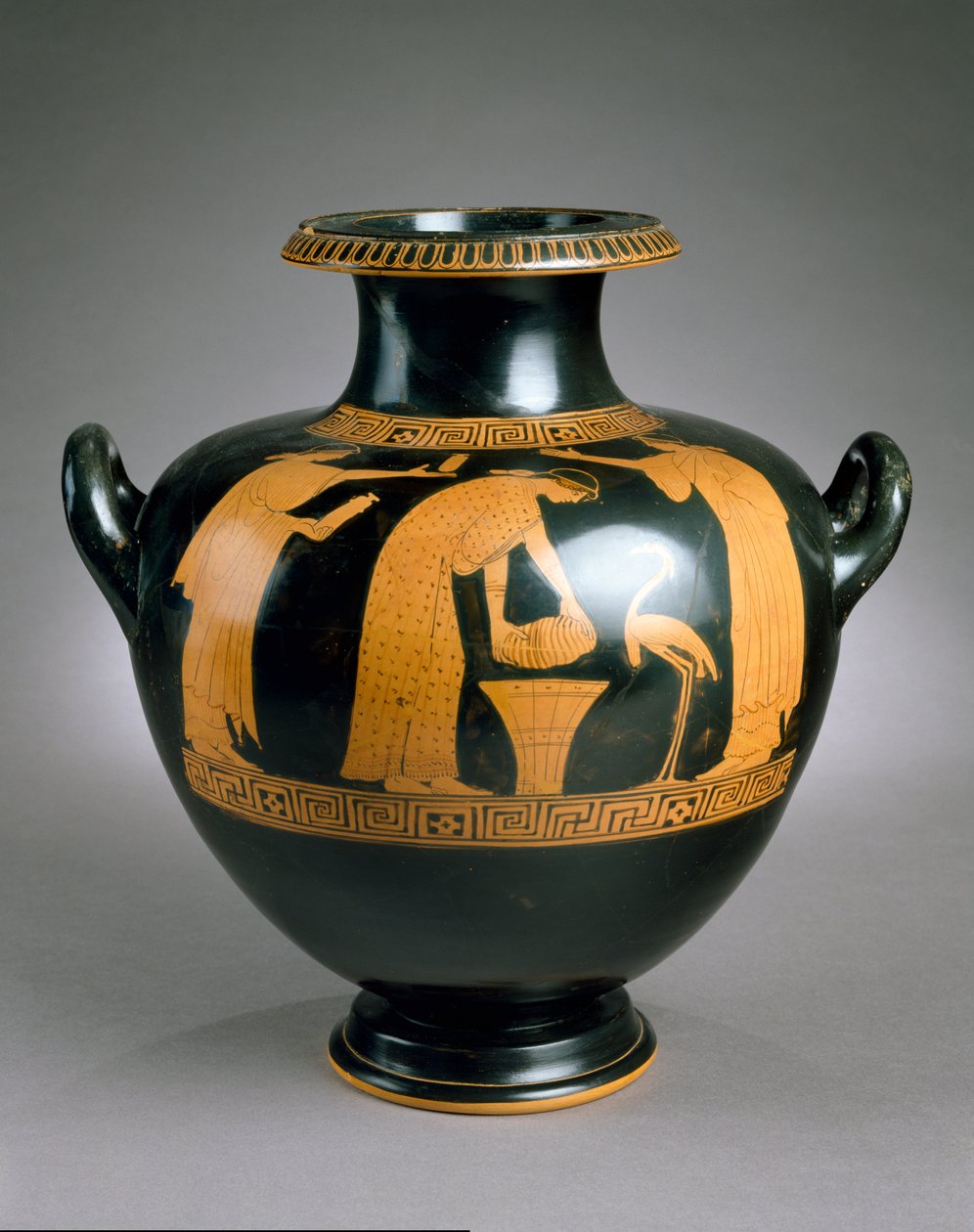 Gresk Attic Red-Figure Hydria, 470–60 f.Kr. (keramikk) av Painter of the Yale Oinochoe Painter of the Yale Oinochoe
