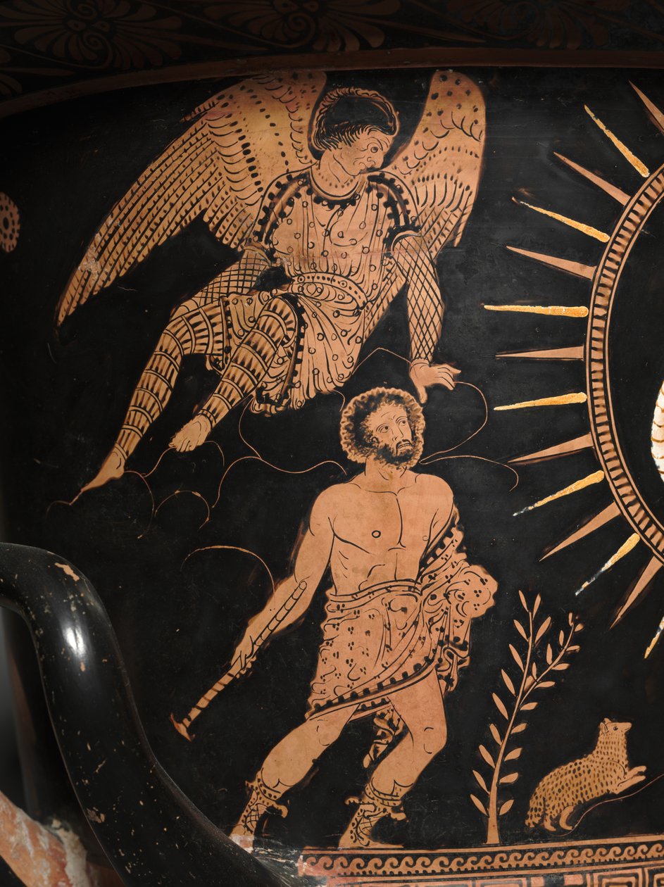 Lucanian Calyx-Krater, ca. 400 f.Kr. (lertøy) av Painter Policoro