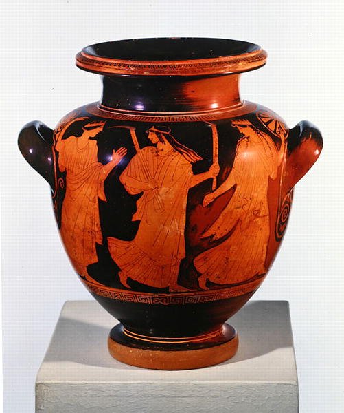 Attic Red-figur Stamnos (keramikk) (se også 293770) av Painter of the Birth of Athena
