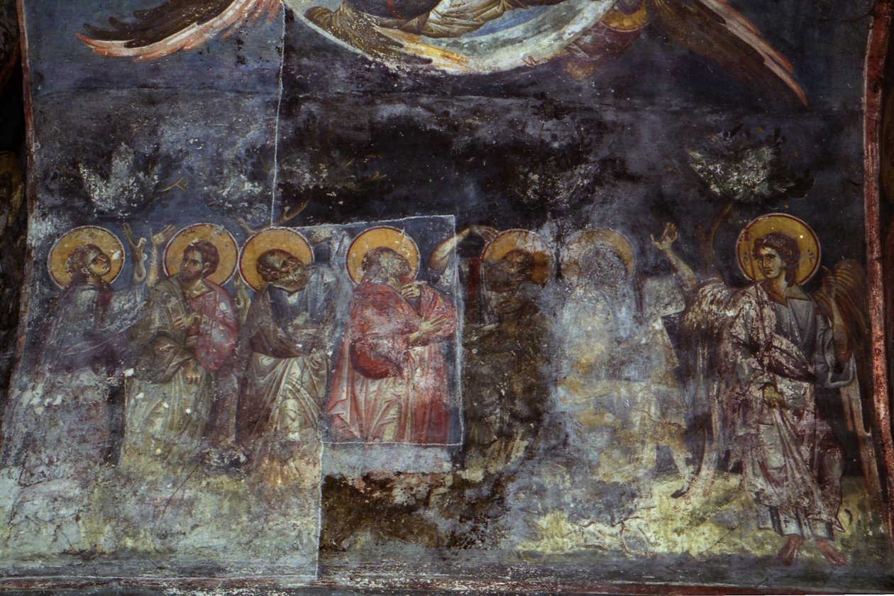 Fresker i kirken Theotokos Peribleptos av Painters Michael Ephtichius