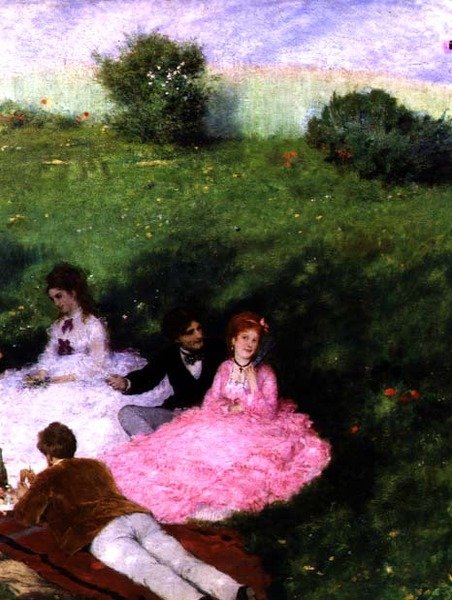 Piknik i mai (detalj), 1873 av Pál Szinyei Merse