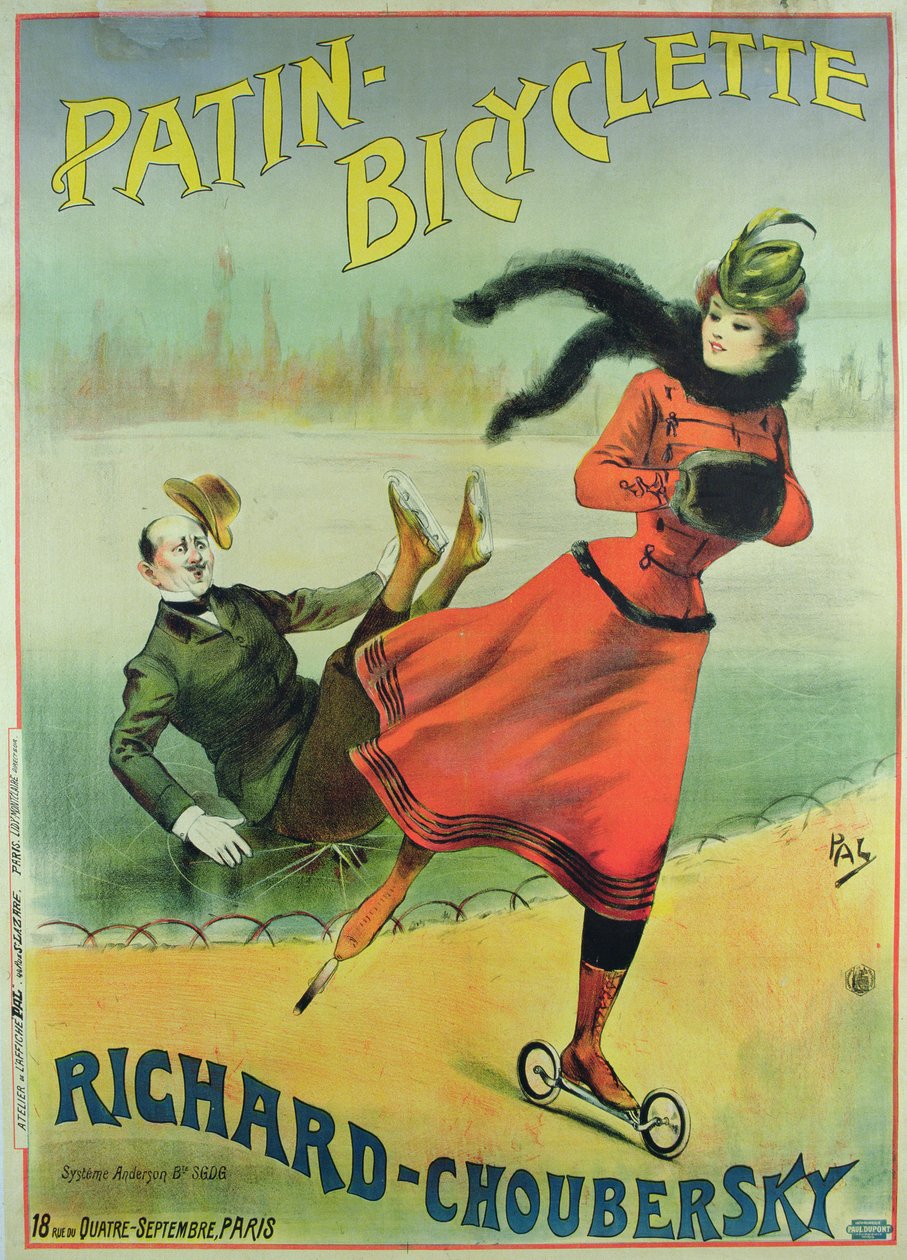 Plakat reklame rulleskøyter av Pal